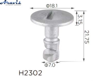 Винт H2302 с быстрой фиксацией Volkswagen Audi Skoda Seat Mercedes 8D0805121,19987 100шт