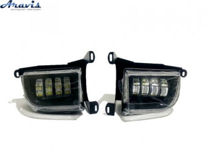 Додаткові світлодіодні фари LED Chevrolet Lacetti 40W+DRL Біла металевий корпус + кріплення GFLacetti 40W
