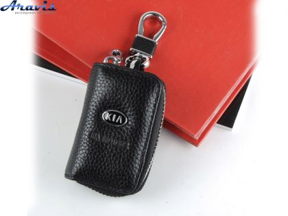 Чехол для ключей с карабином KIA (Кожа) 2861