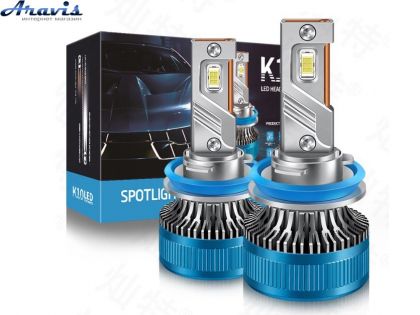 Автомобильные светодиодные LED лампы H11(H8/H9/H16) 70w 11000lm K10 3570 Chip 6000K IP68 9-16V EMC-драйвер