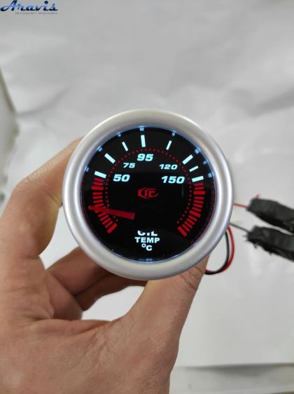 Указатель температуры масла стрелочный Ket Gauge 7703-2 LED диодный Ø52мм