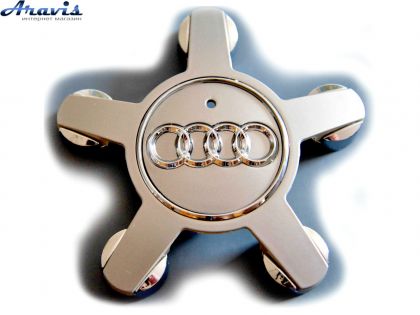 Ковпачки на диски Audi сірі зірка 135/57мм заглушки на литі диски 2 шт