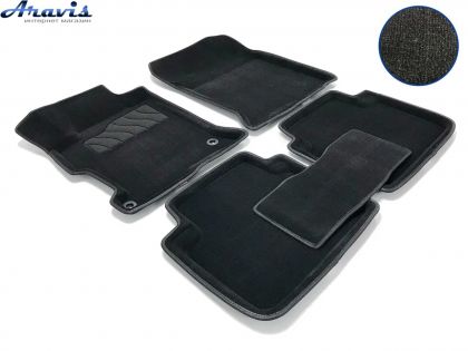 Коврики автомобильные 3D ворс Honda Accord IX 2012- черные 5шт Seintex