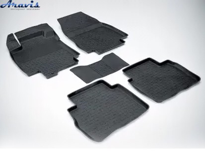 Коврики автомобильные Hyundai Santa Fe IV 2020- 5мест резиновые кт 5шт Seintex