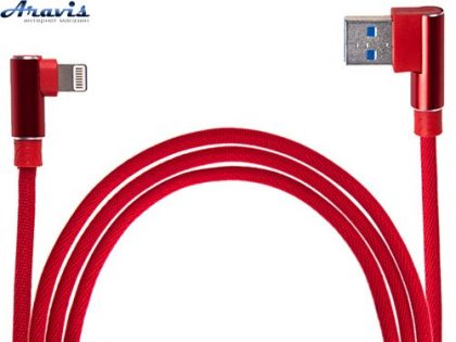 Кабель USB-Apple Red 90° 100 Rd 90° червоний