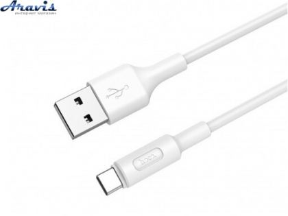 Кабель USB-Type C Hoco X25 Flash 3A/1метр White