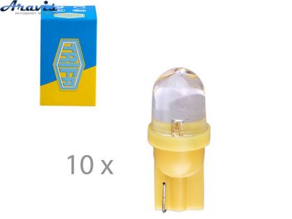 Лампочка светодиодная с пластиковим цоколем Trifa 12V 0,27W W2,1x9,5d T10 20mA yellow
