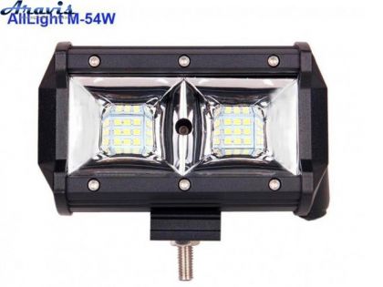 Додаткові світлодіодні фари LED Прямокутні 54W 135*70*60mm (3W*18) 10-30V M-54W/F 1шт ближній
