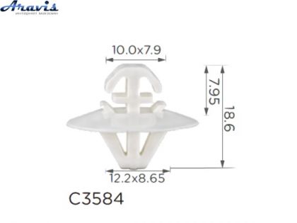 Клипсы C3584 Молдинга Mercedes Sprinter 100шт