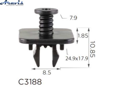 Кліпси C3188 Volkswagen Audi Seat Skoda WHT005263 WHT-005-263 100шт