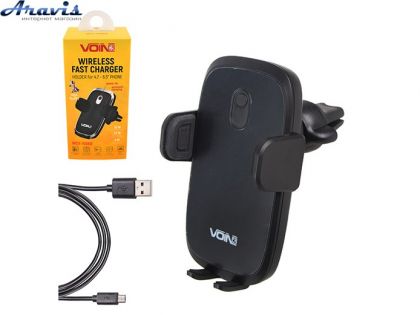 Тримач для телефону Voin WCV-7006D з бездротовою зарядкою QC2.0