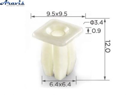 Клипсы C0106 под саморез OEM 6033677,379830-S,379830S,14619 100шт