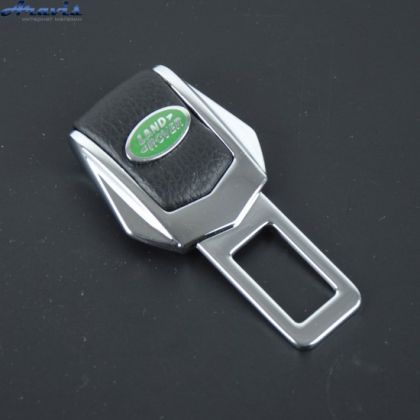 Заглушка ремня безопасности метал Land Rover цинк.сплав + кожа FLY тип №2