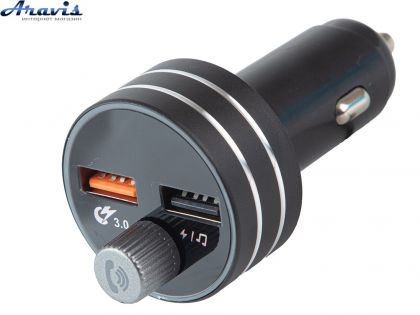 FM модулятор Bluetooth Voin W-3301 12-24V 2 USB 3,1A Bluetooth 5.0 Hands-free ambient light