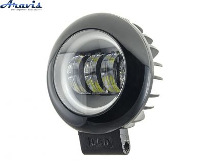 Дополнительные светодиодные фары LED Круг 12W з лінзою 30W Ангельські очі Ø 110*55mm HPG-071