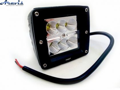 Дополнительные светодиодные фары LED Лидер 15-30W 18W квадратные ближний