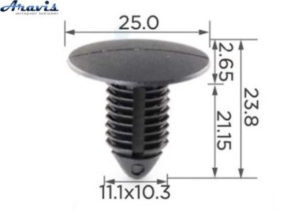 Кліпси C0002 обшивки Салону ОЕМ 1619321,10068,10071,10069 100шт