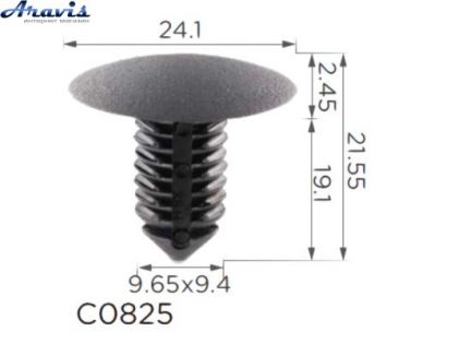 Клипсы C0825 Крепления обшивки GM Chrysler Chevrolet 22189414,6505667AA,6505667-AA 100шт