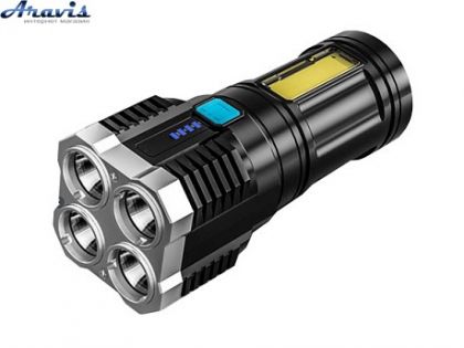 Ліхтар X509/S03-4LED+COB Li-Ion акумулятор. ЗП Micro USB