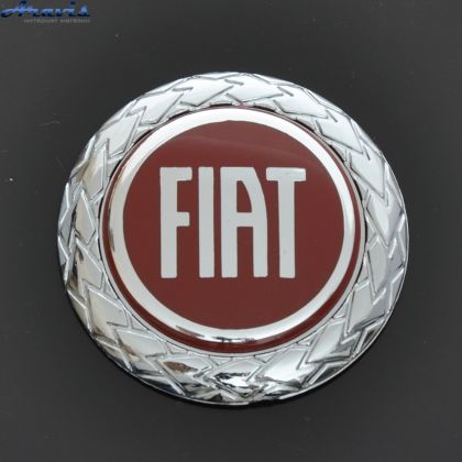 Эмблема Fiat Doblo Linea задняя cкотч 3М 2 клипсы красная D519 D95мм