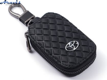 Чехол для ключей с карабином Toyota Экокожа Ромб