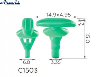 Клипсы C1503 уплотнитель двери Капота Honda Lexus Toyota Kia Hyundai Subaru Mitsubishi 100шт