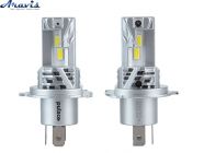 Автомобільні світлодіодні LED лампи Pulso M6-H4/LED-chips 7535/2x28w/6000Lm/6500K