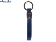 Брелок для ключей кожаный длинный синий TOYOTA (кожа длинный TY CN)