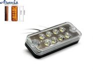 Габарит белый 100х40*18мм 12/24V Led 8 диодов LED Side Lamp BD-0001W