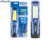 Переноска діодна 3W COB/300 lm +1W L=215/магніт/2000mAh/Micro USB/гачок/змін.кут Brevia Led №11320