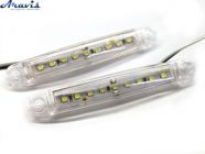 Габарит белый 100х15мм 12/24V Led 9 диодов BD-0003W