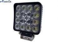 Дополнительная светодиодная фара LED Квадрат 54W 105*125*50mm 3W*18 10-30V W0164 Ближнее+Дальнее