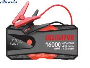 Пуско зарядний пристрій автомобільного акумулятора 400А старт 16000 mAh 12В Alligator Jump Starter JS840