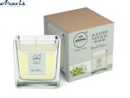 Ароматична свічка 155g Aroma Home Натуральна біла основа Woody Series Basil Verbena Базилік Вербена