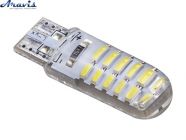 Лампочка светодиодная габаритная Pulso LP-243261 T10 W2.1x9.5d W5W 24SMD-3014 static 24v 0.5w 320lm белая