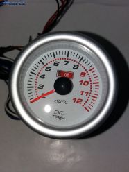 Указатель автомобильный температуры выхлопных газов 7708 LED диодный Ø52мм