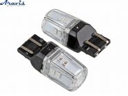 Лампочка светодиодная габаритная Pulso LP-66443R 7443 W3x16q 12SMD-2835 2контакта 120/50lm красная