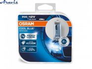 Галогенная лампа H4 12V 60/55W 4200K +20% Cool Blue Osram 64193CBI-BOX синяя уп Box-2шт
