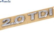 Эмблема надпись 2.0 TDI Passat 2011-2015 скотч ХРОМ 102х16мм 3AA853675E739