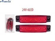 Ліхтар габаритний BL-64906RD 12-24V 6LED 96х20mm