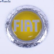 Эмблема Fiat D75 с колоском пластик скотч желтая