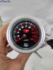 Указатель автомобильный температуры выхлопных газов Ket Gauge 7708-2 LED диодный Ø52мм