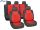 Чехлы на сиденья Milex Touring полный комплект 2пер+2задн+5 подголовников красные PS-T25004