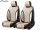 Накидки на сидения алькантара+кожзам бежевые Elegant Torino 3D полный комплект