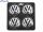 Колпачки на диски Volkswagen черные объемные 52/56мм заглушки на литые диски