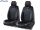 Накидки на сидения алькантара+кожзам черные Elegant Torino 3D полный комплект