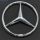 Эмблема Mercedes Vito D85мм задняя 3 пукли пластик изогнутая